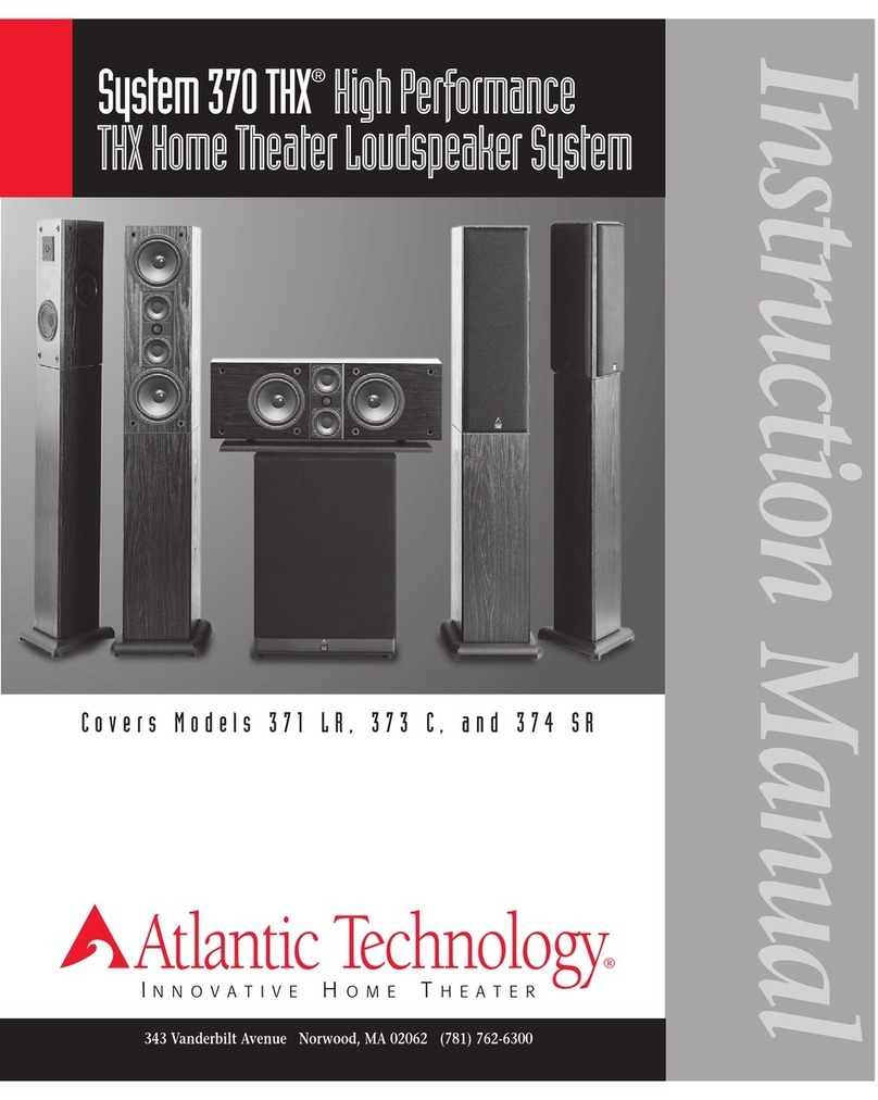 Atlantic Technology System 370 User manual