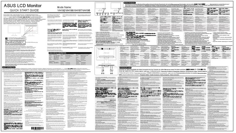 Asus VH192 Series User manual Asus VH192 Series User manual