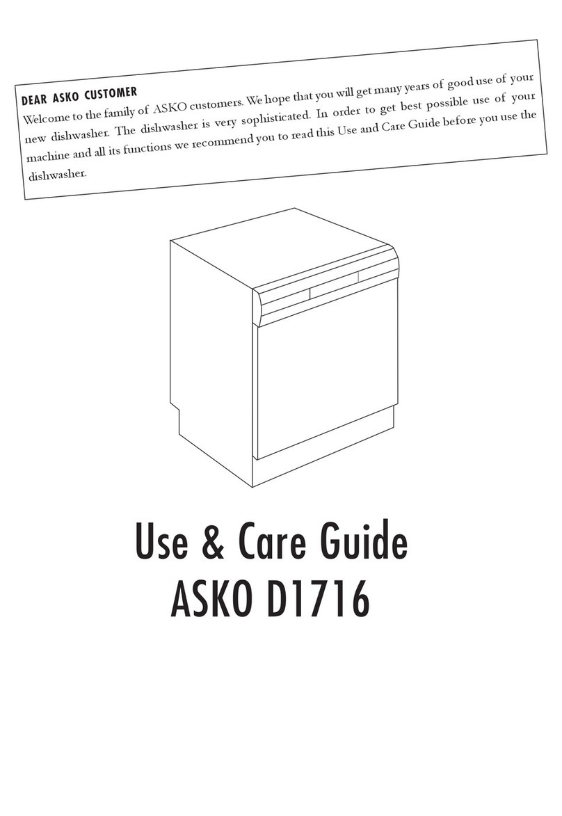 Asko D1716 Use and care guide