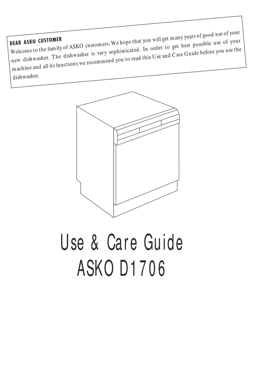 Asko D1706 Use and care guide