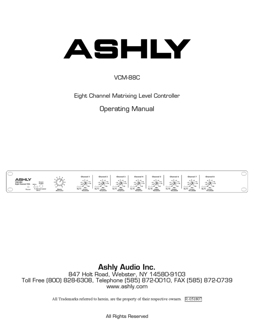Ashly VCM-88C operating manual