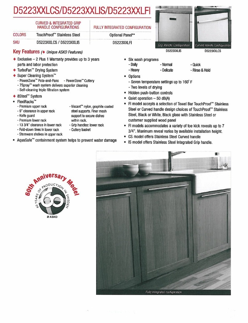 Asko D5223XXLCS Guide