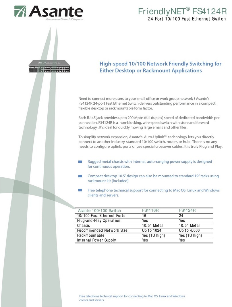 Asante FriendlyNET FS4124R User manual