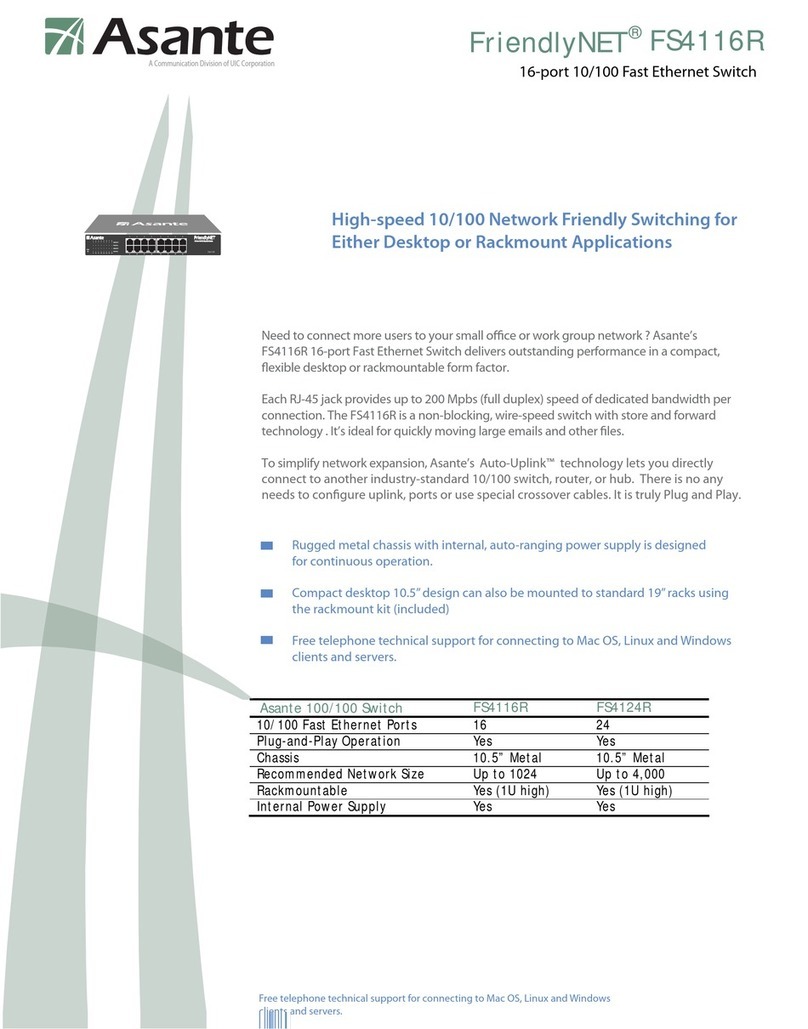 Asante FriendlyNET FS4116R Technical specifications