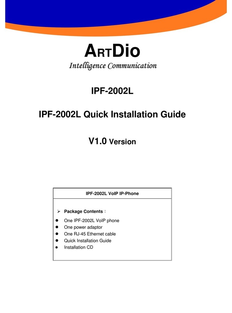 ArtDio IPF-2002L Quick installation guide