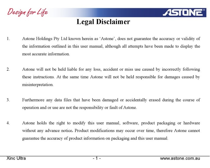 Astone Xinc Ultra User manual