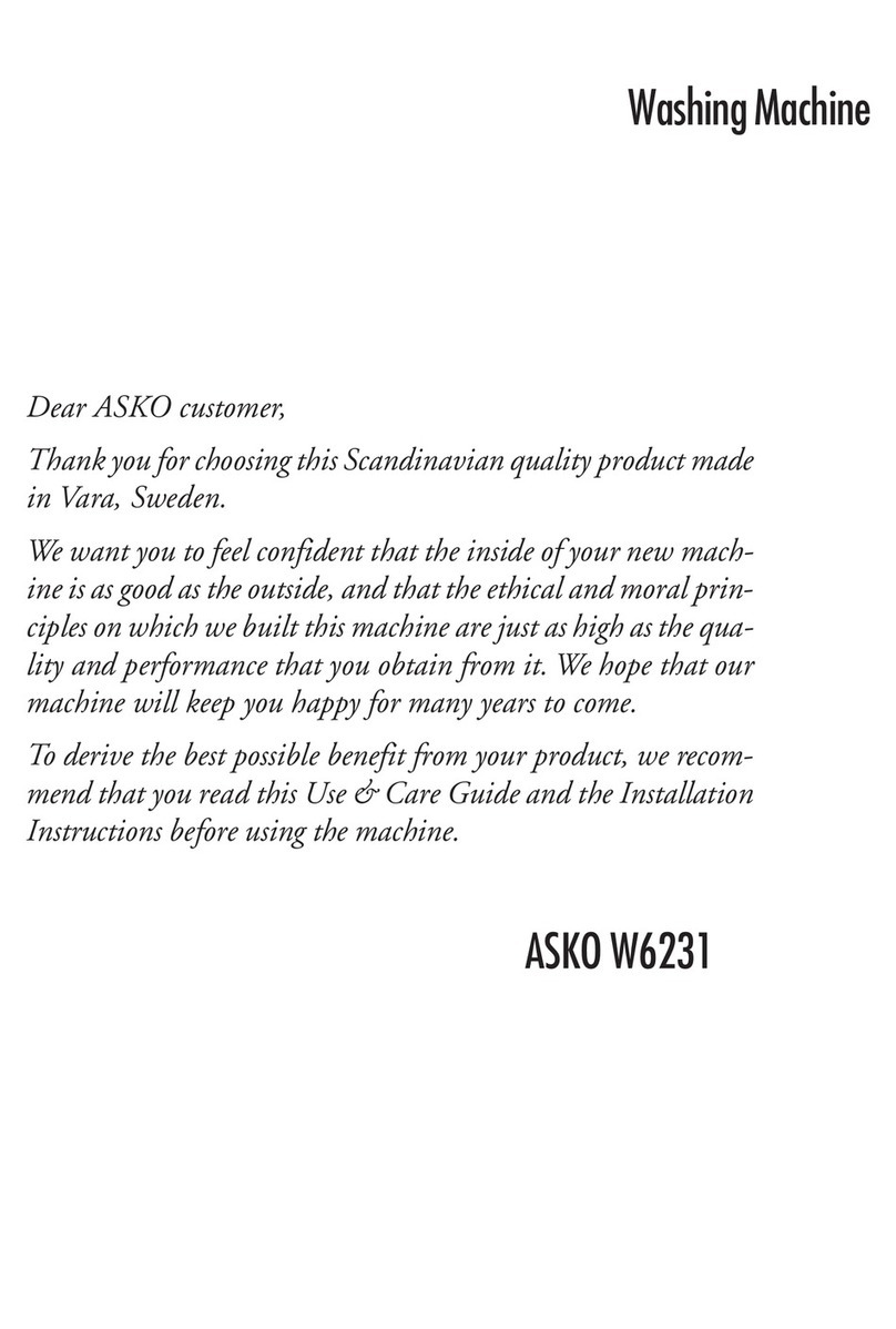 Asko W6231 User manual