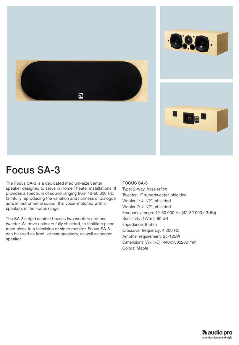 Audio Pro Focus SA-3 User manual