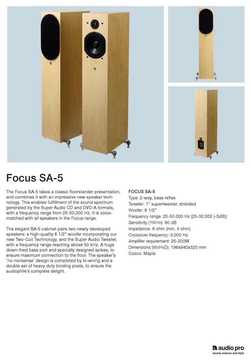 Audio Pro Focus SA-5 User manual