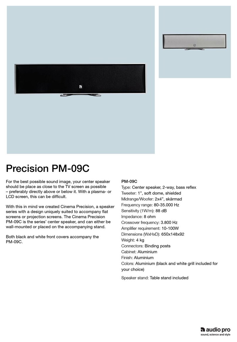 Audio Pro Cinema Precision Series PM-09C Specifications