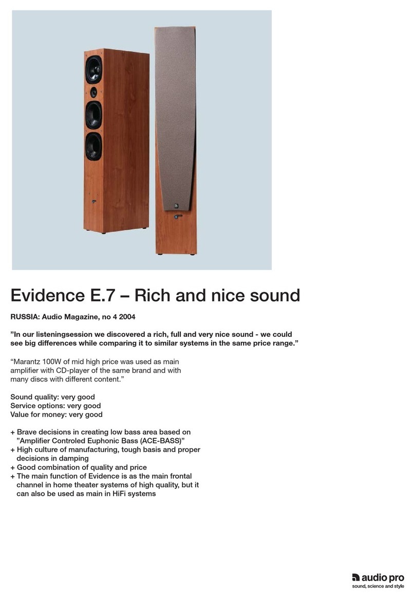 Audio Pro Evidence E.7 Features