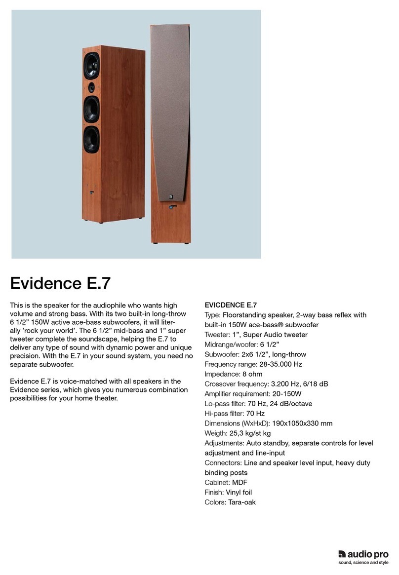 Audio Pro Evidence E.7 Specifications