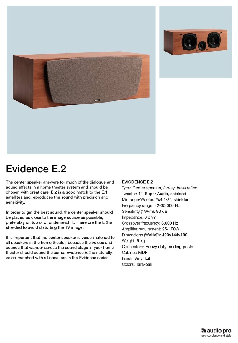 Audio Pro Evidence E.2 User manual