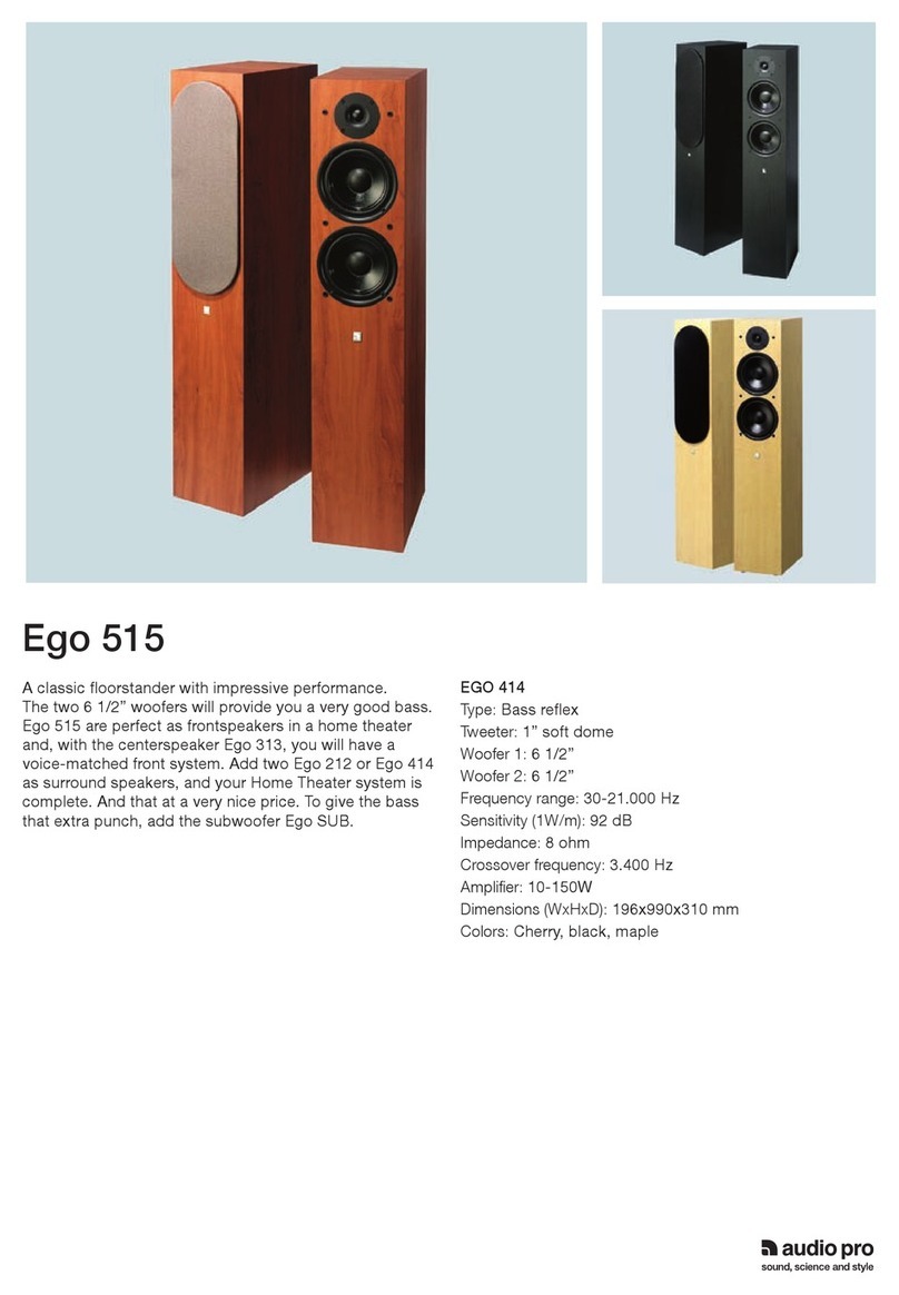 Audio Pro Ego 414 Specifications