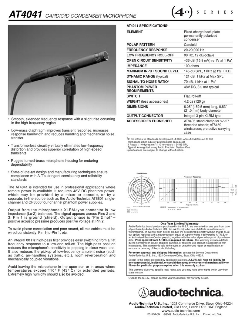 Audio Technica AT4041 User manual