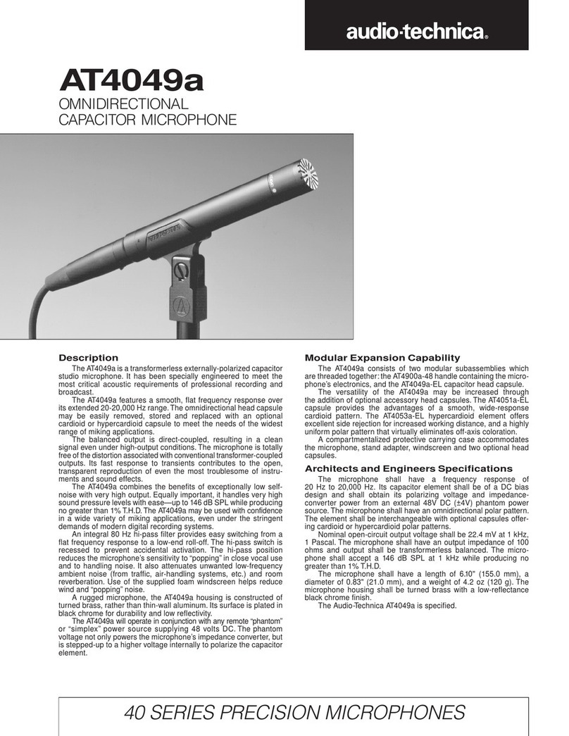 Audio Technica AT4049a User manual