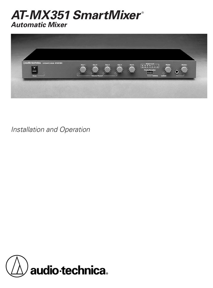 Audio Technica SmartMixer AT-MX351 Owner's manual