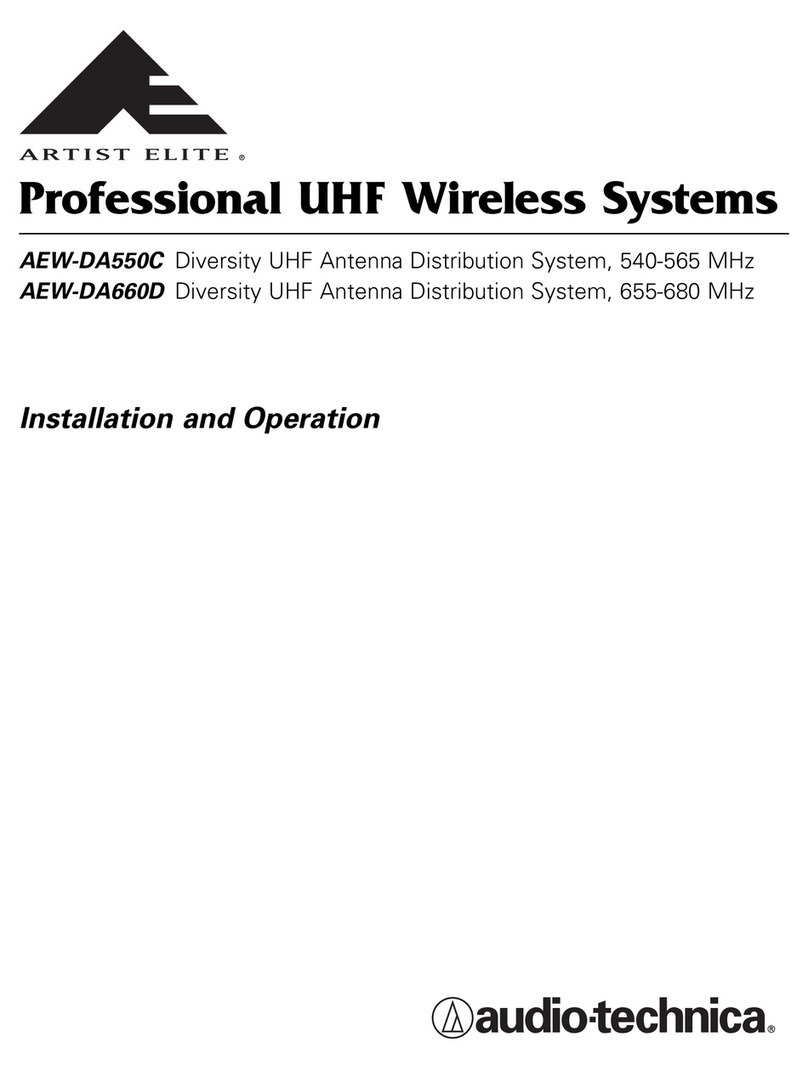 Audio Technica Artist Elite AEW-DA550C Owner's manual Audio Technica Artist Elite AEW-DA550C Owner's manual