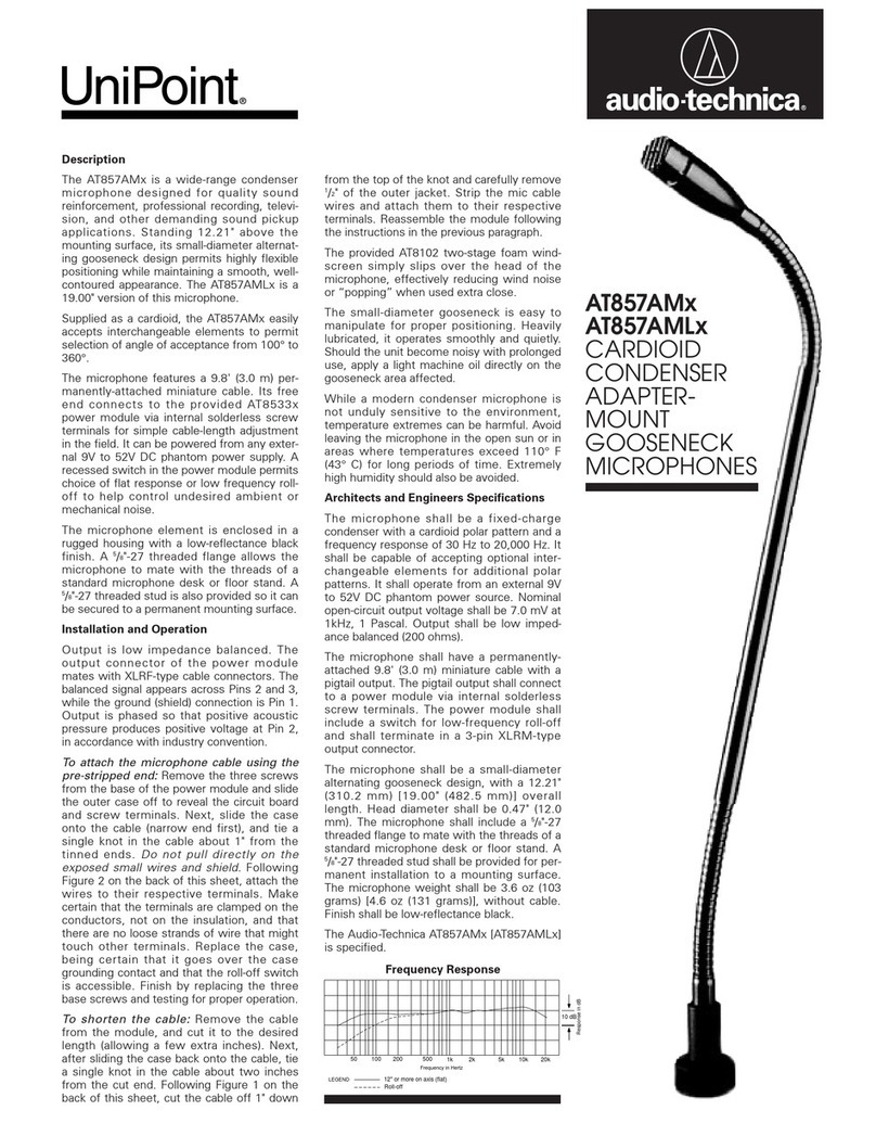 Audio Technica UniPoint AT857AMLx User manual