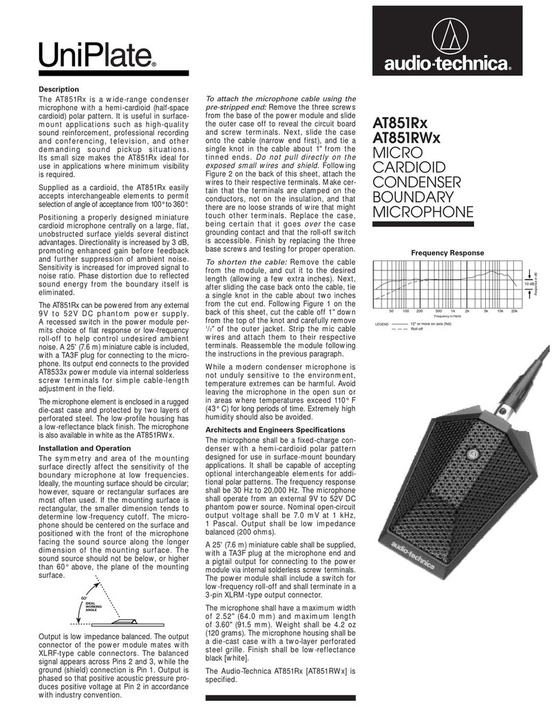Audio Technica UniPlate AT851RWx Product information