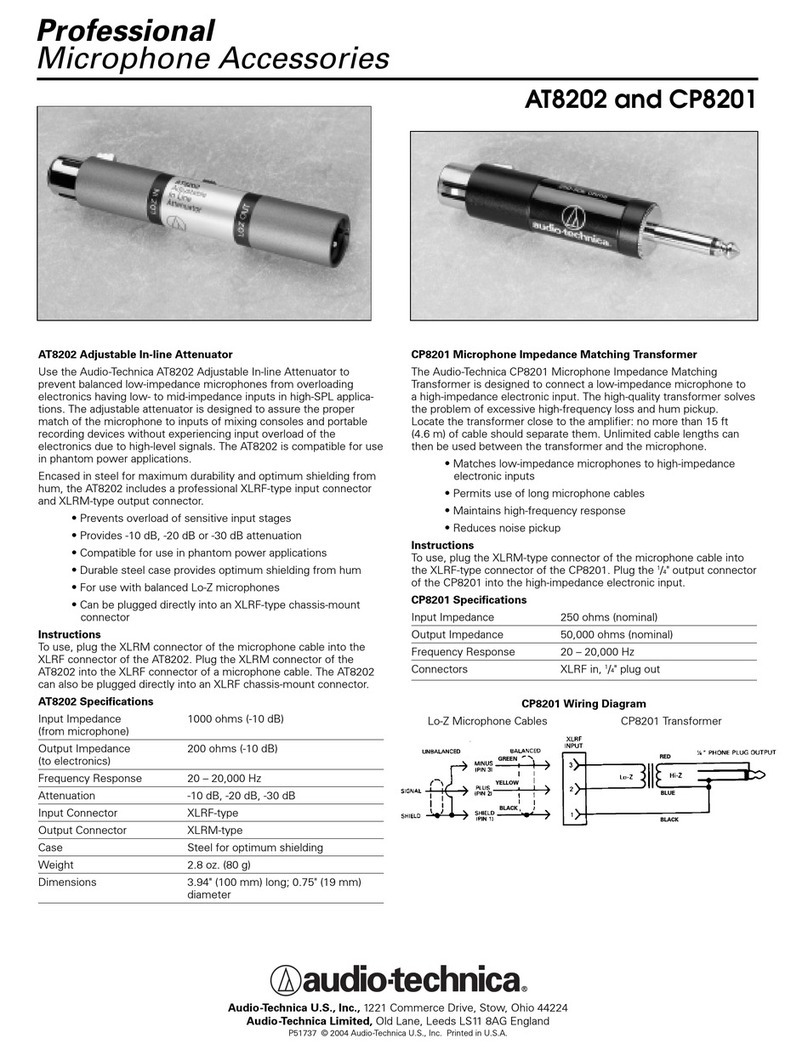 Audio Technica AT8202 User manual