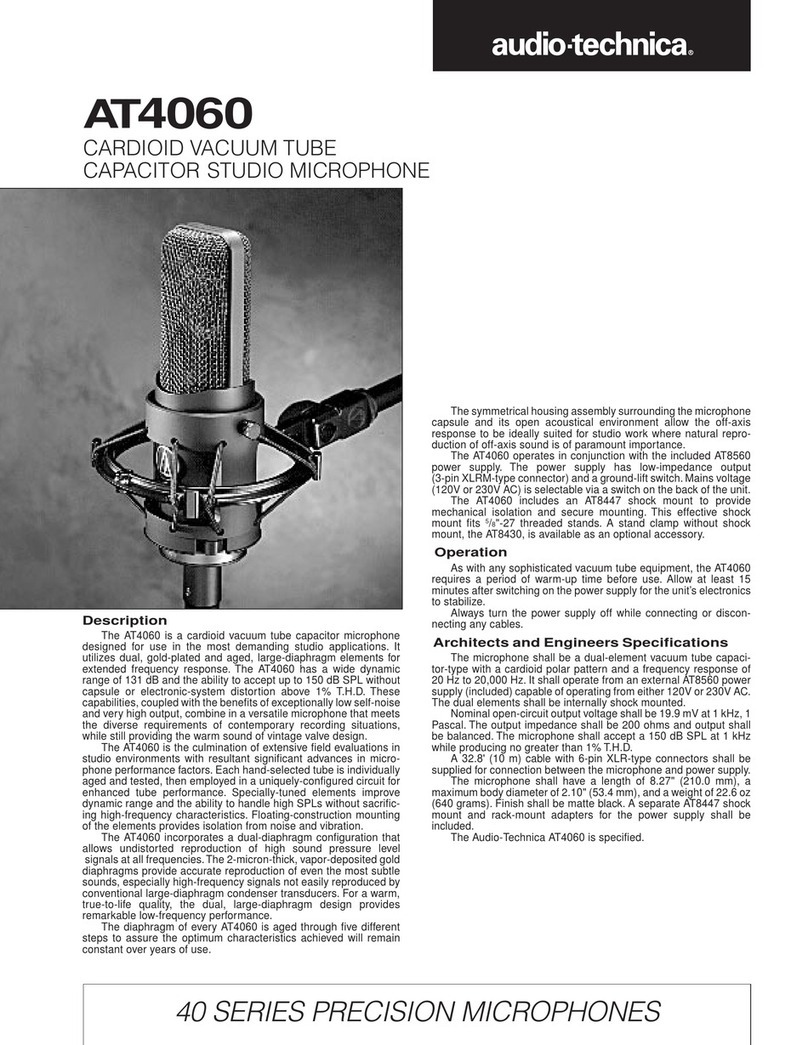 Audio Technica AT4060 Specifications