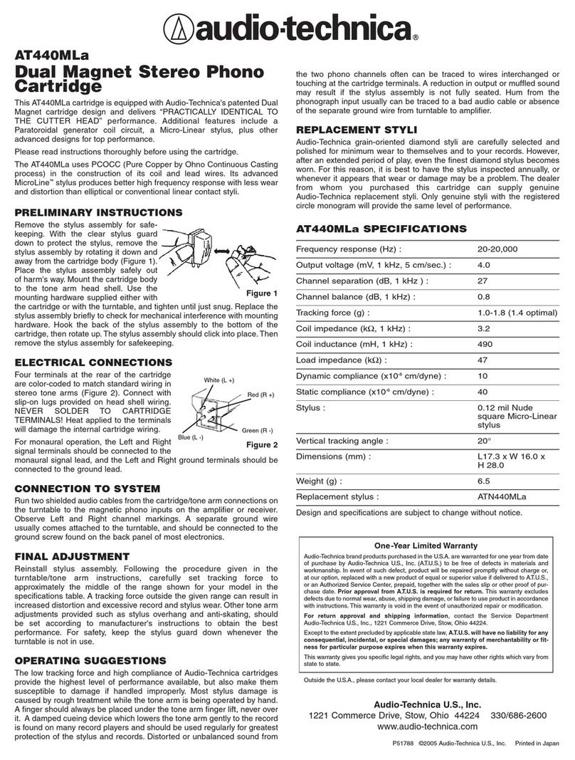 Audio Technica AT440MLa User manual