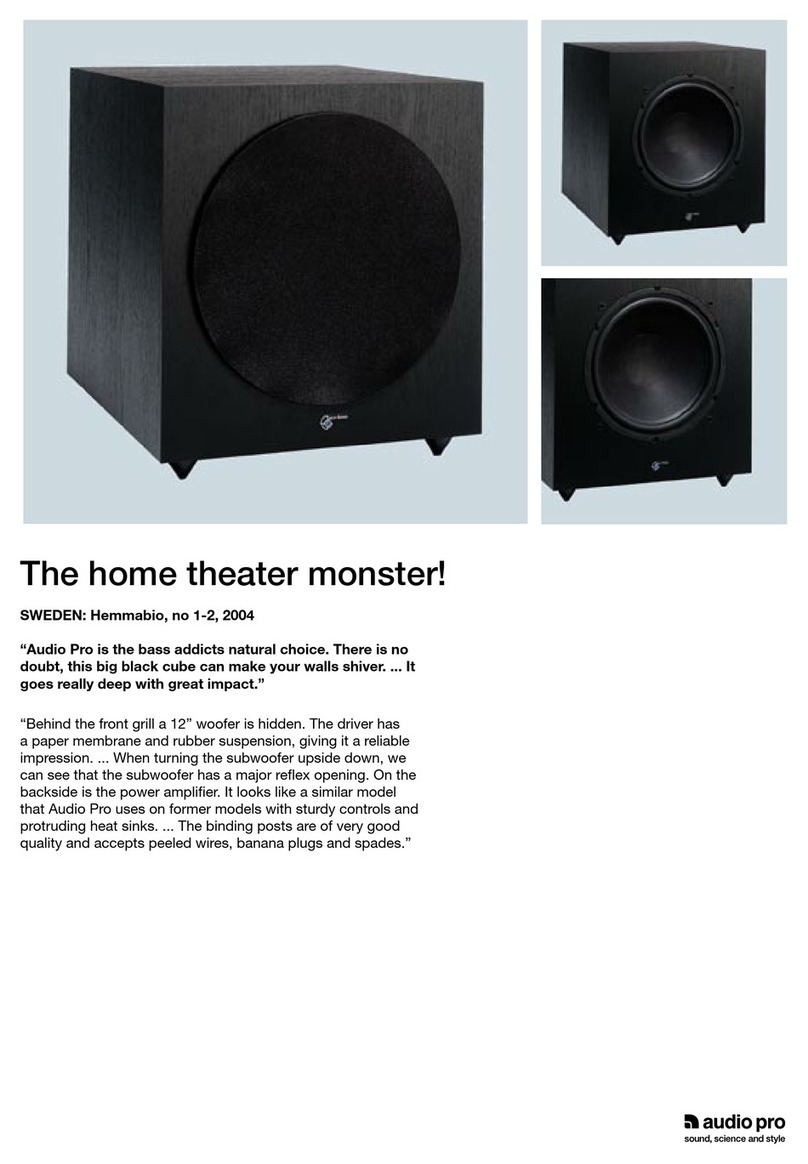 Audio Pro Sub Impact datasheet