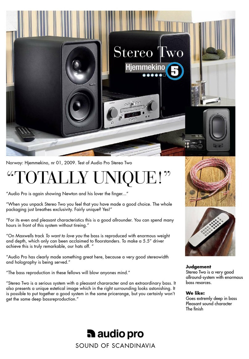 Audio Pro STEREO TWO User manual