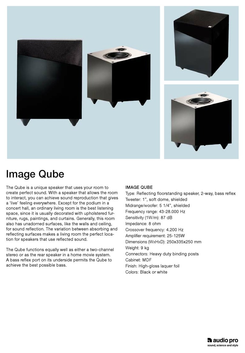 Audio Pro QUBE User manual Audio Pro QUBE User manual