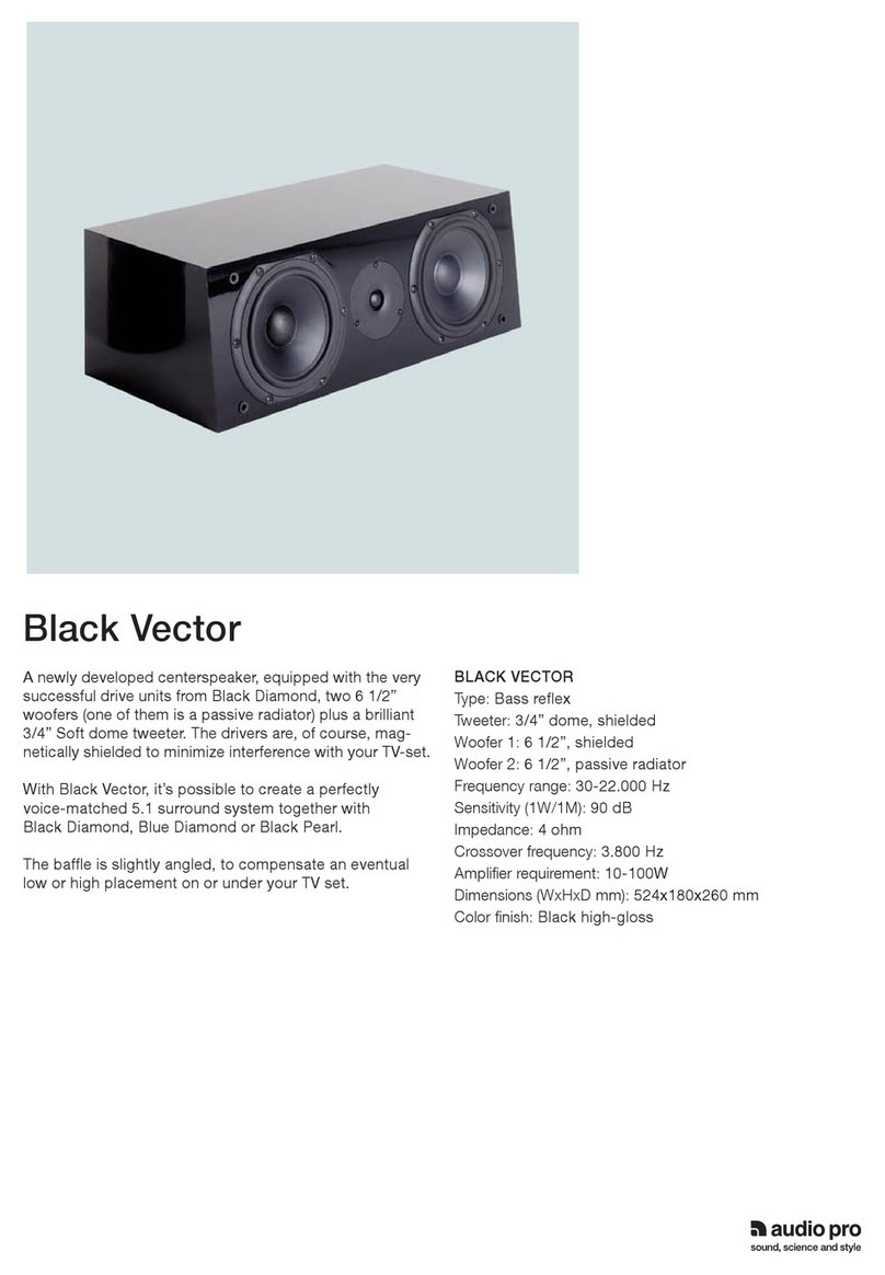 Audio Pro Black Vector v.2 Specifications
