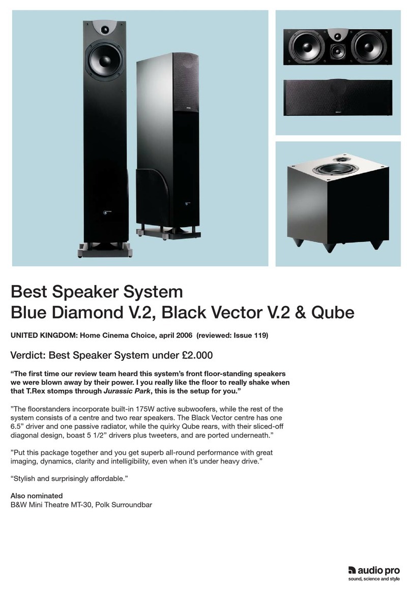 Audio Pro Black Diamond V.2 User manual