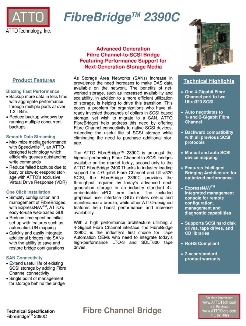 ATTO Technology FibreBridge 2390C User manual