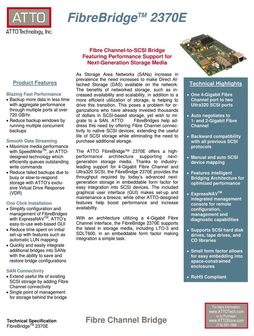 ATTO Technology FibreBridge 2370E User manual