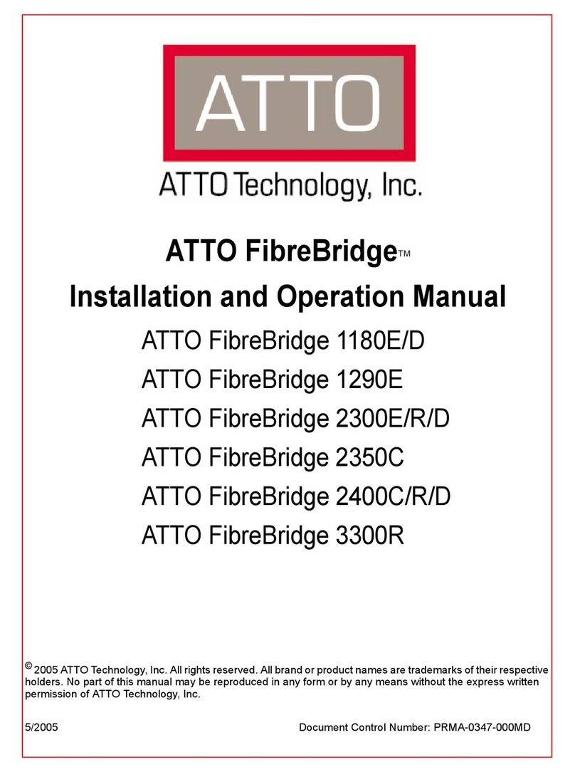 ATTO Technology ATTO FibreBridge 1180D Installation and operation manual