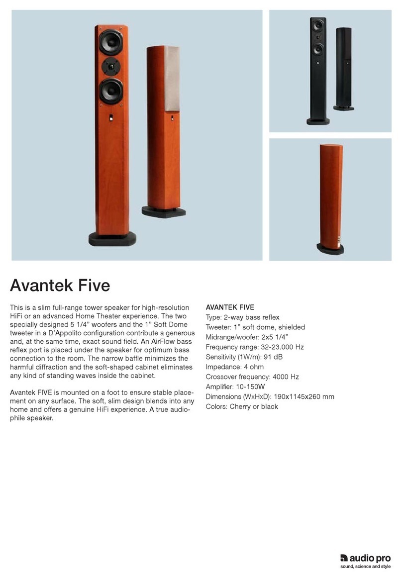 Audio Pro Avantek Five Specifications
