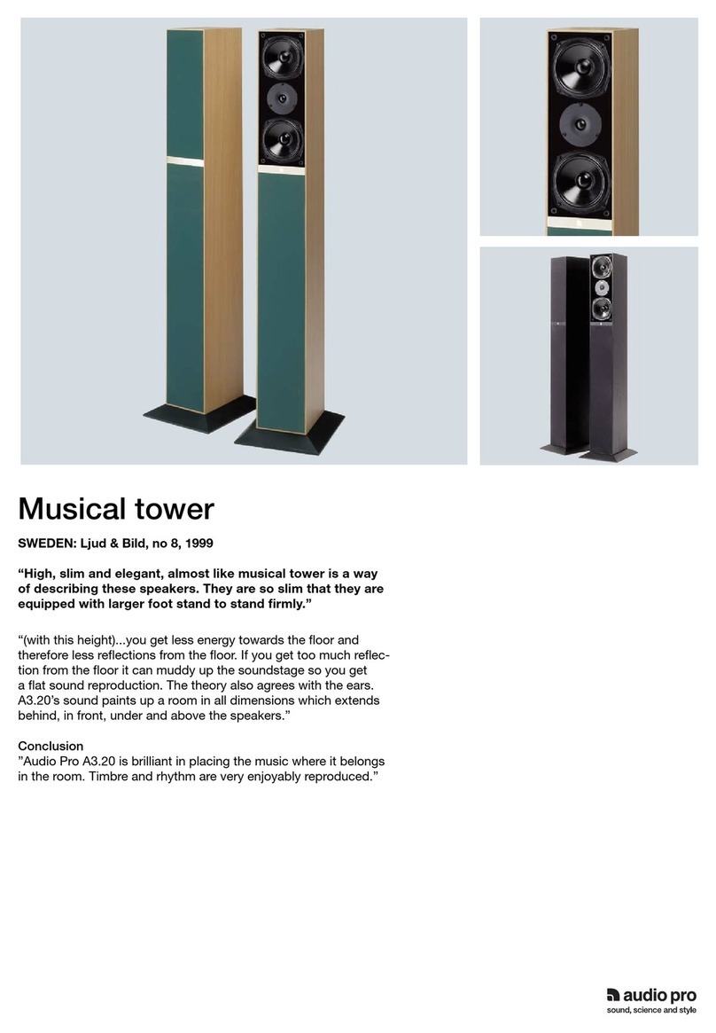 Audio Pro A3.20 Live Brochure & specs