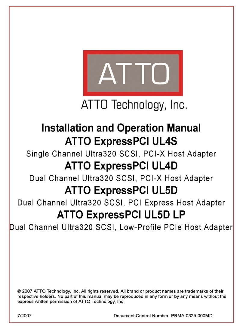 ATTO Technology UL4D PCI Installation and operation manual ATTO Technology UL4D PCI Installation and operation manual