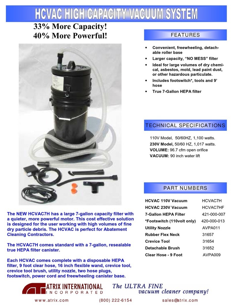 Atrix HCVAC 110V User manual