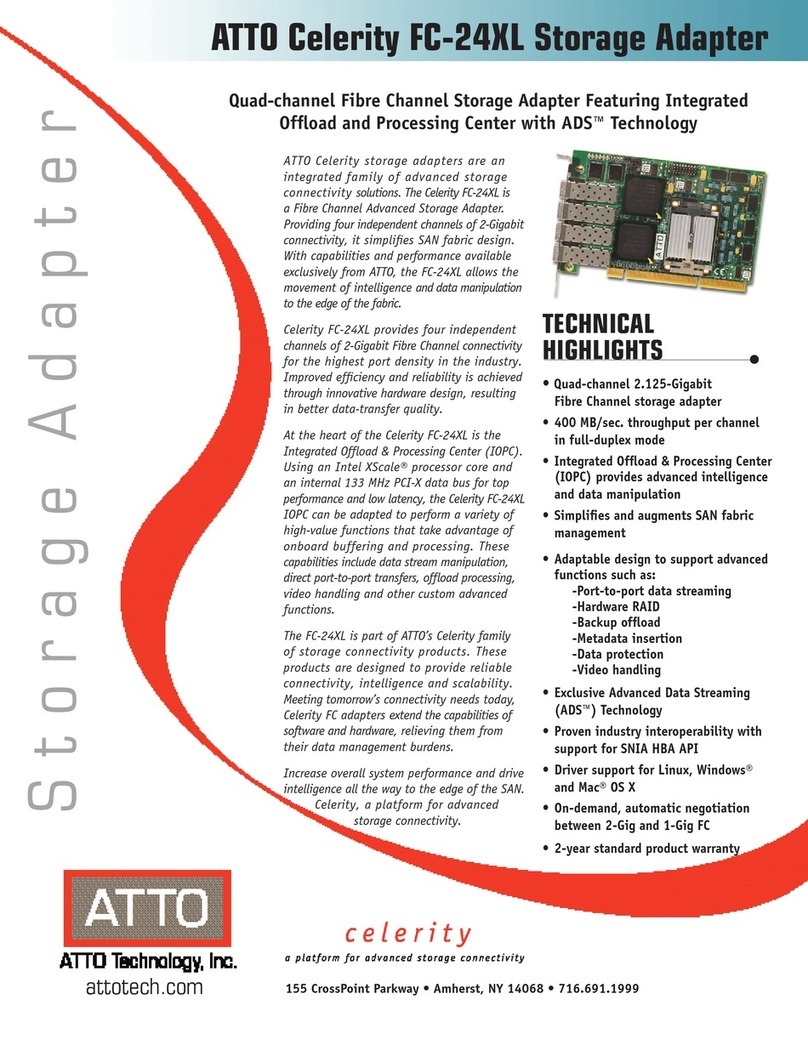 ATTO Technology Celerity FC-24XL User manual