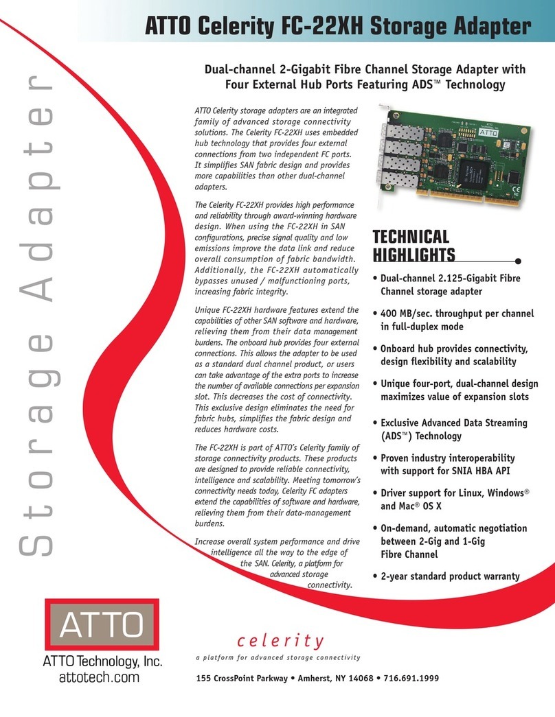ATTO Technology Celerity FC-22XH User manual