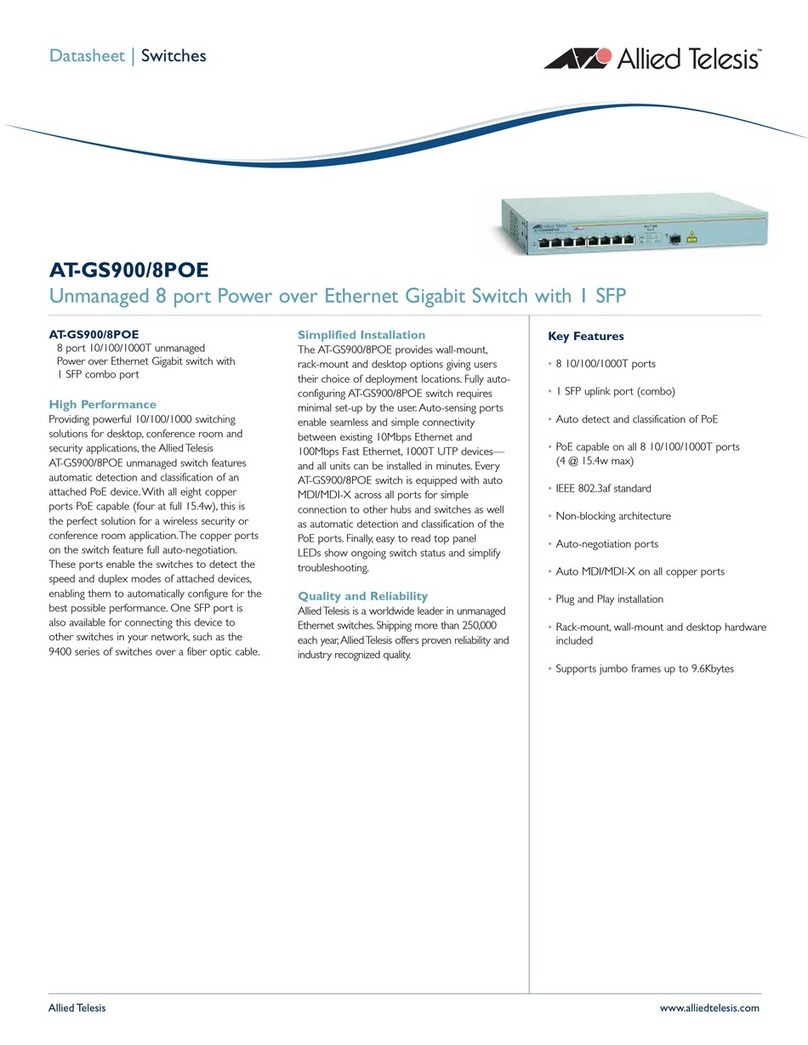 Allied Telesis AT-GS900/8POE User manual