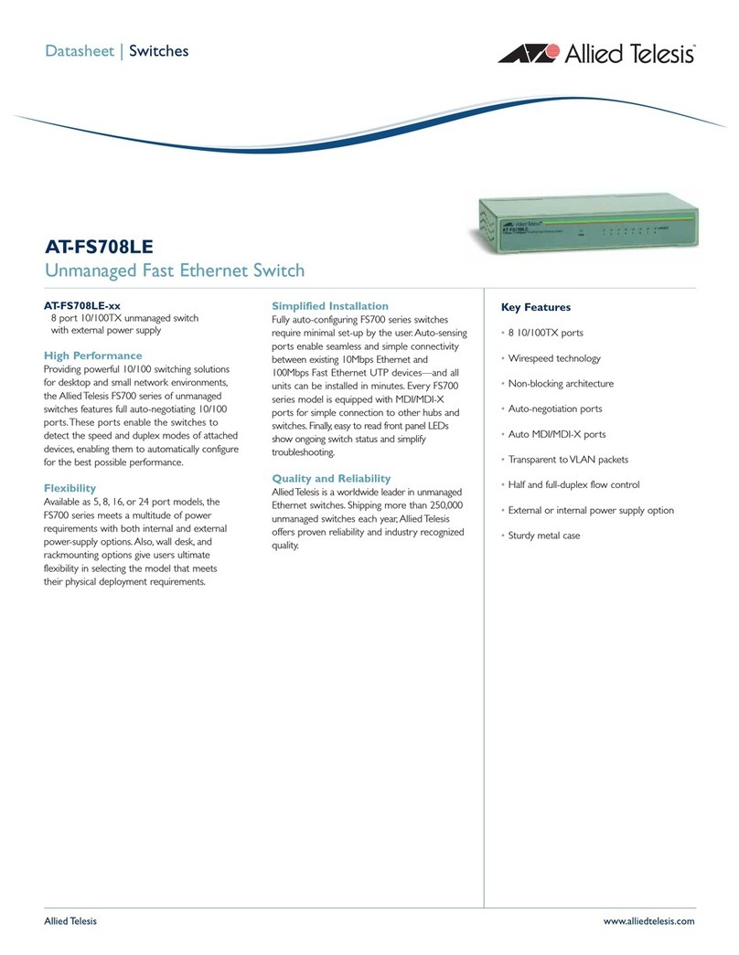 Allied Telesis AT FS708LE  AT-FS708LE AT-FS708LE User manual