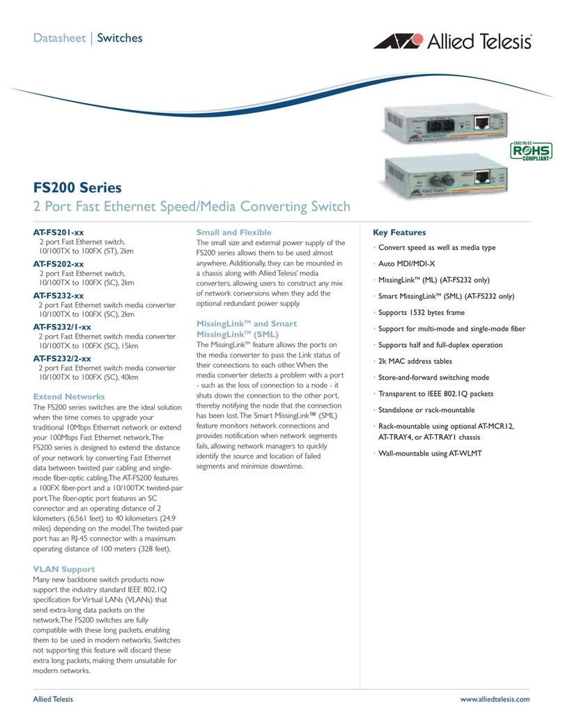 Allied Telesis AT-FS201 Series User manual Allied Telesis AT-FS201 Series User manual