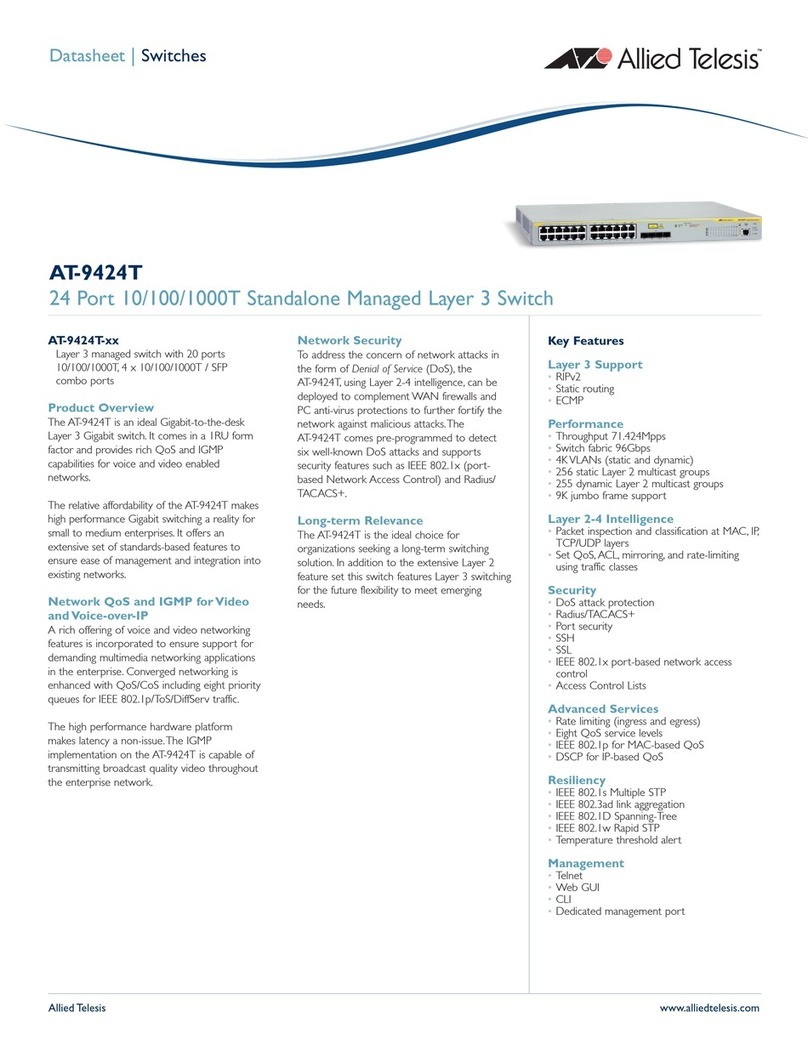 Allied Telesis AT-9424T/SP Series User manual