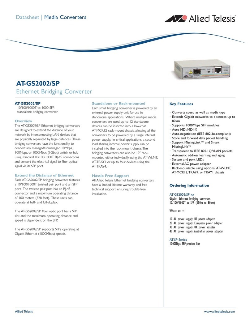 Allied Telesis AT-GS2002/SP Specifications