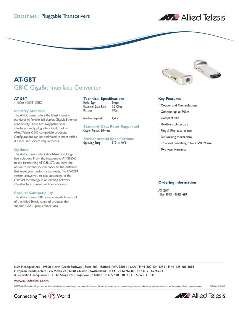 Allied Telesis AT-G8T User manual