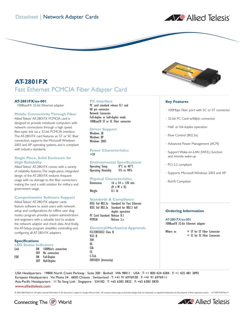 Allied Telesis AT-2801FX Specifications