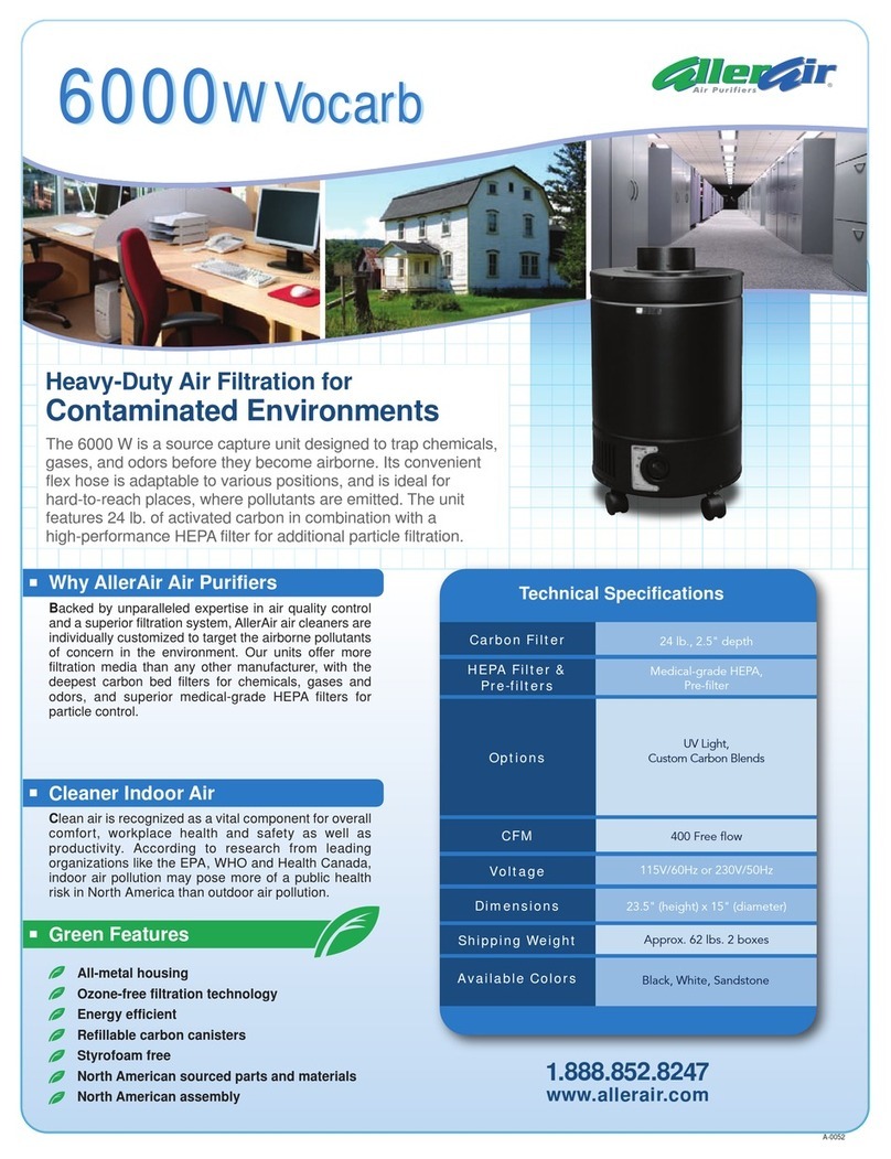 AllerAir 6000 W Vocarb User manual