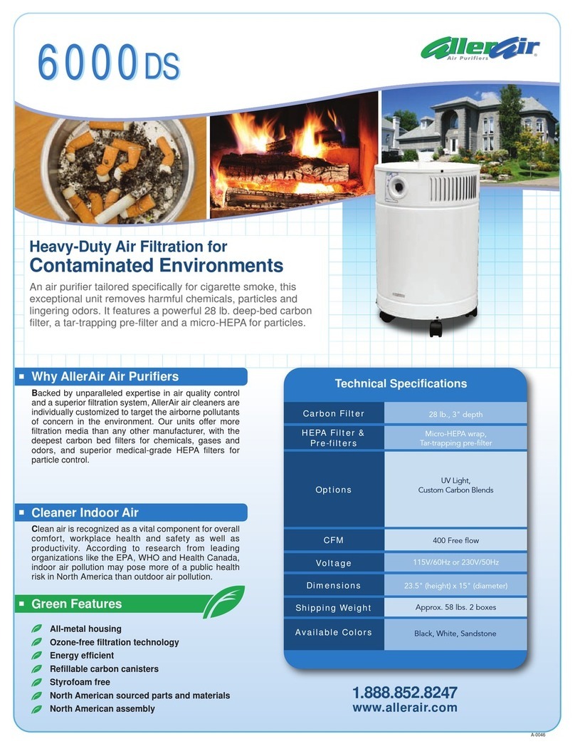 AllerAir 6000 DS User manual AllerAir 6000 DS User manual